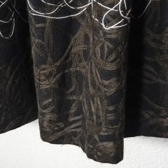 Maeve Dress Sleeveless Embroidered Black White Size 6 Statement Pattern - Picture 7 of 12